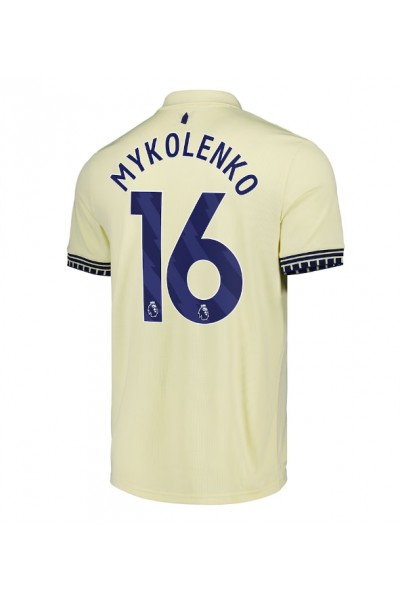 Everton Vitaliy Mykolenko #16 Jalkapallovaatteet Vieraspaita 2025-26 Lyhythihainen Everton Vitaliy Mykolenko #16 Jalkapallovaatteet Vieraspaita 2025-26 Lyhythihainen